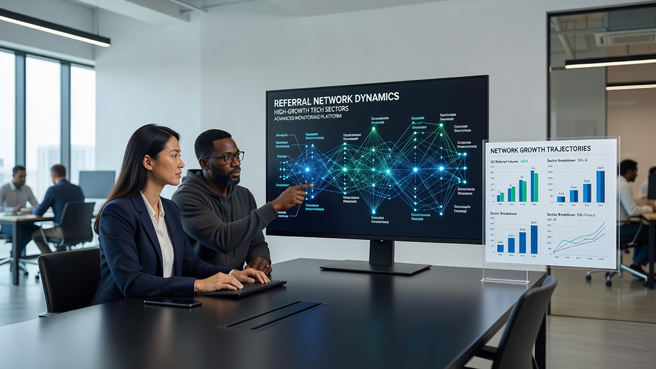 Examining Referral Network Dynamics in High-Growth Tech Sectors Through Advanced Monitoring Platforms